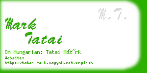 mark tatai business card